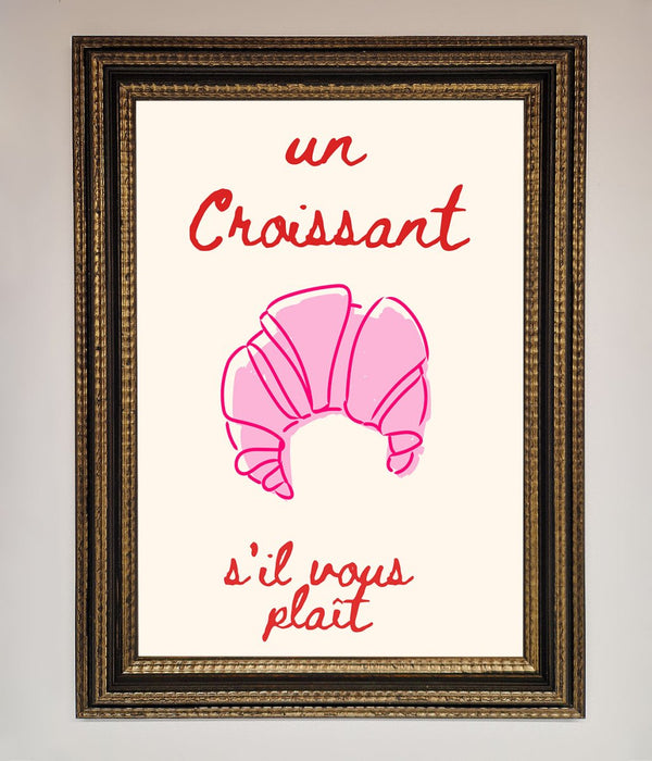 Un Croissant Framed Wall Art - Hi Society