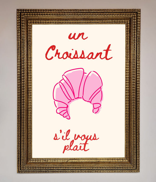 Un Croissant Framed Wall Art - Hi Society