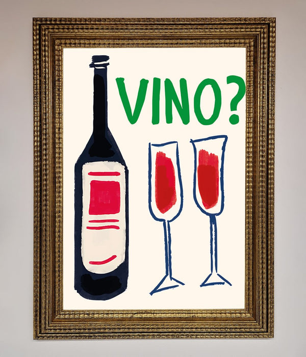 Vino Wine Framed Wall Art - Hi Society