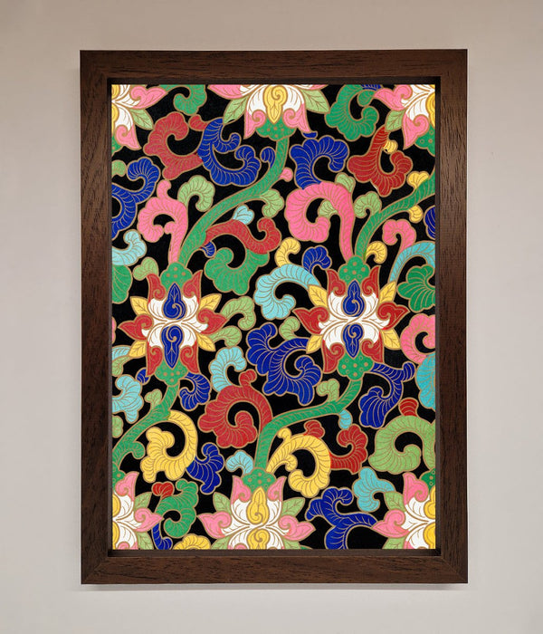 Vintage Flower Swirls Framed Wall Art - Hi Society