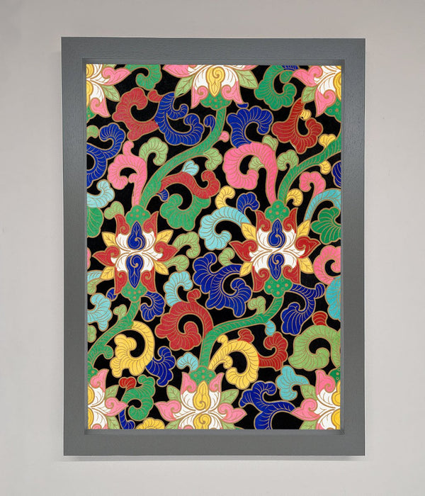 Vintage Flower Swirls Framed Wall Art - Hi Society