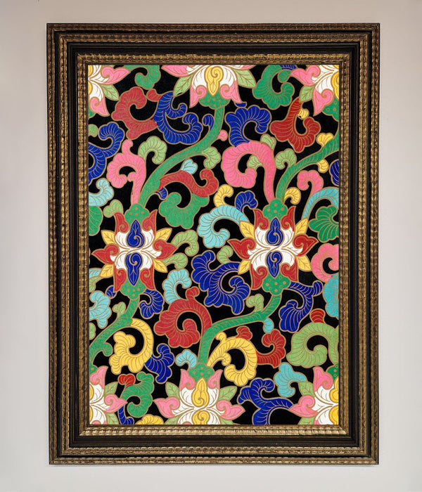 Vintage Flower Swirls Framed Wall Art - Hi Society