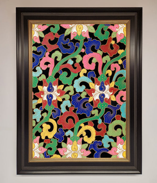 Vintage Flower Swirls Framed Wall Art - Hi Society