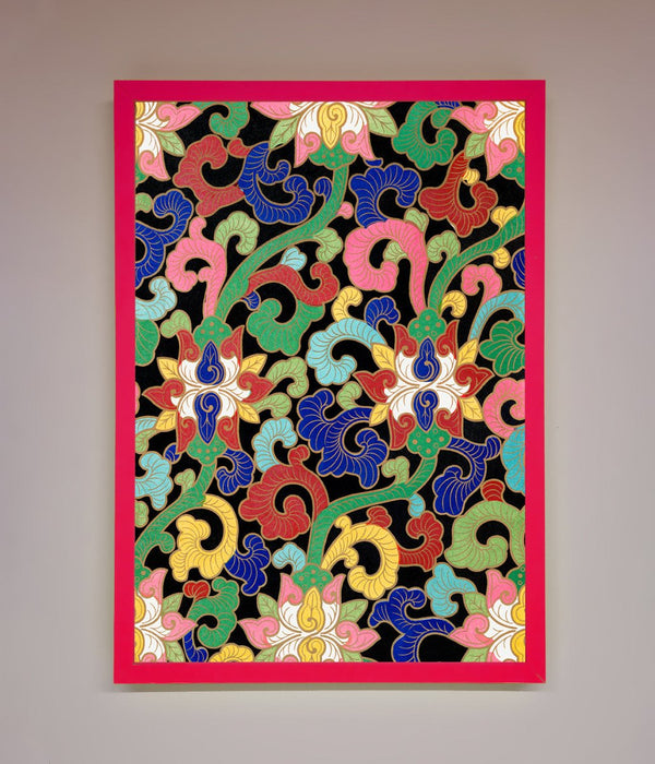 Vintage Flower Swirls Framed Wall Art - Hi Society