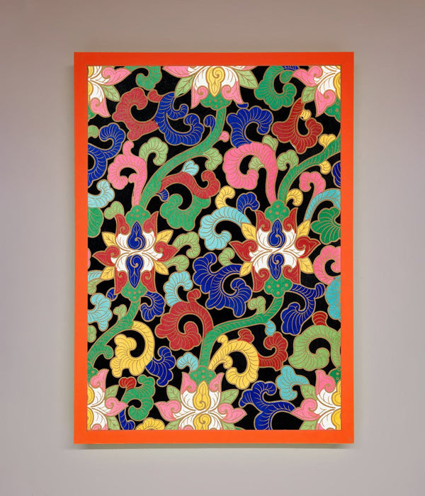 Vintage Flower Swirls Framed Wall Art - Hi Society