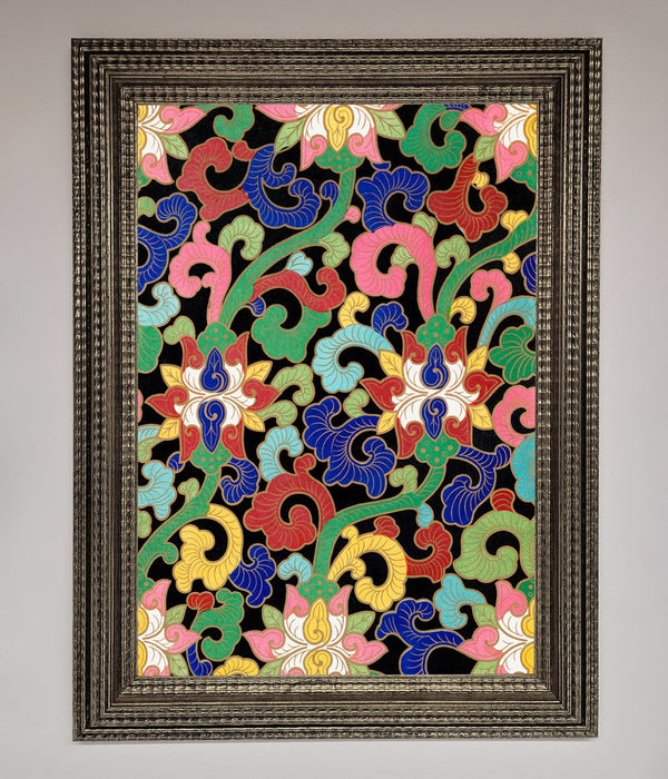Vintage Flower Swirls Framed Wall Art - Hi Society