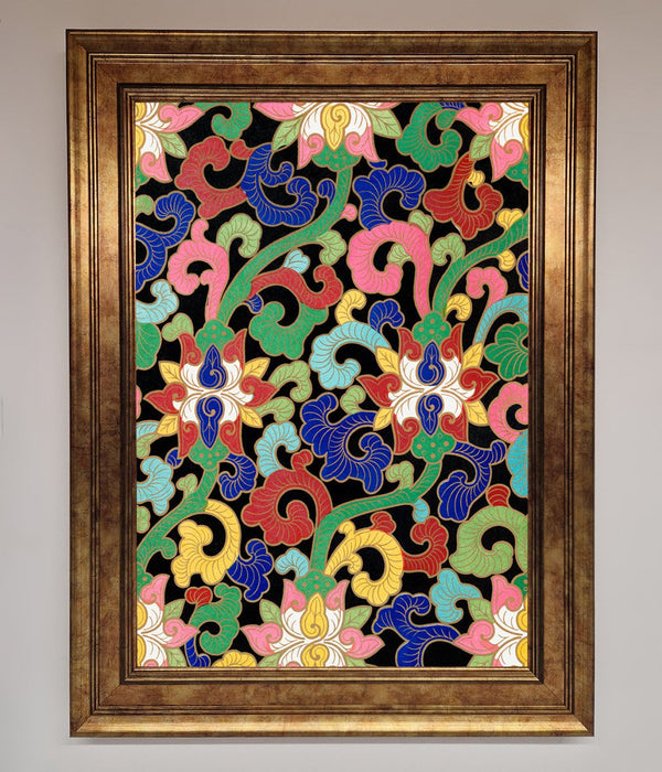 Vintage Flower Swirls Framed Wall Art - Hi Society