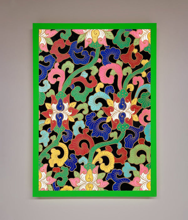 Vintage Flower Swirls Framed Wall Art - Hi Society