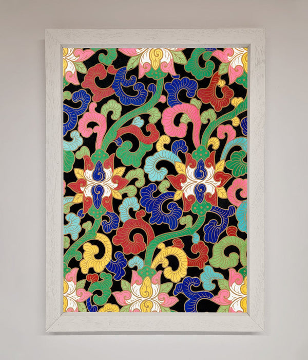 Vintage Flower Swirls Framed Wall Art - Hi Society