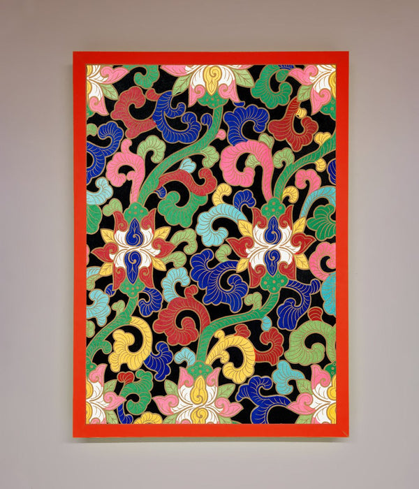 Vintage Flower Swirls Framed Wall Art - Hi Society