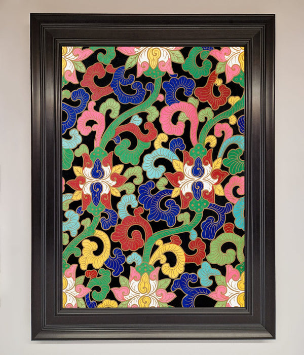 Vintage Flower Swirls Framed Wall Art - Hi Society
