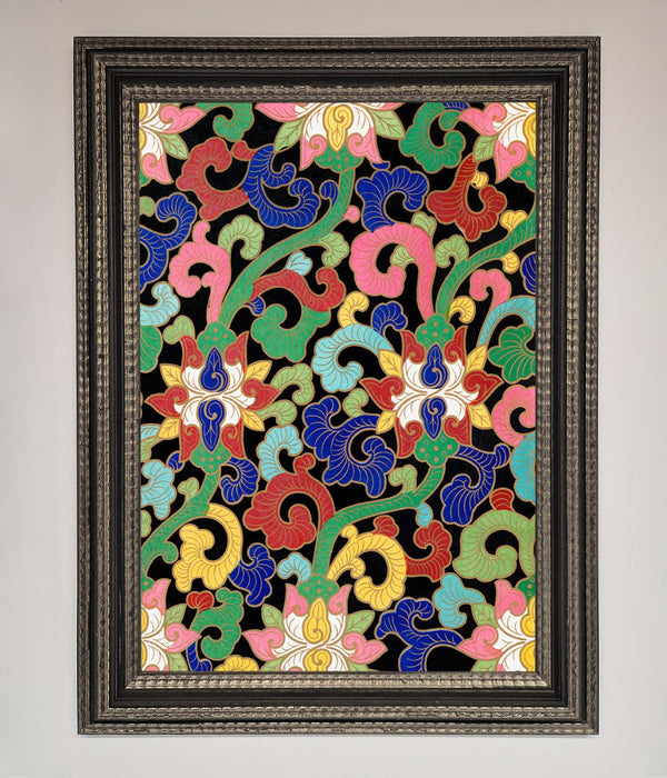 Vintage Flower Swirls Framed Wall Art - Hi Society