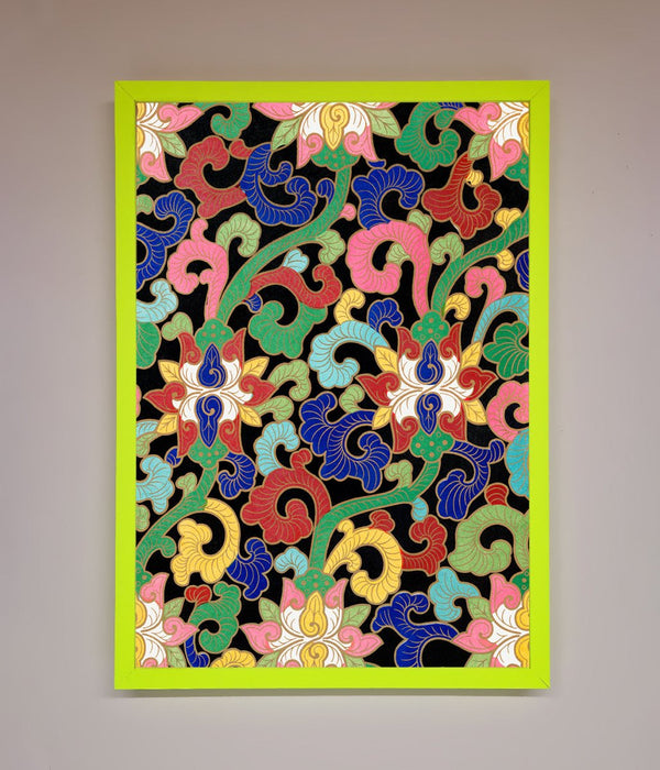 Vintage Flower Swirls Framed Wall Art - Hi Society