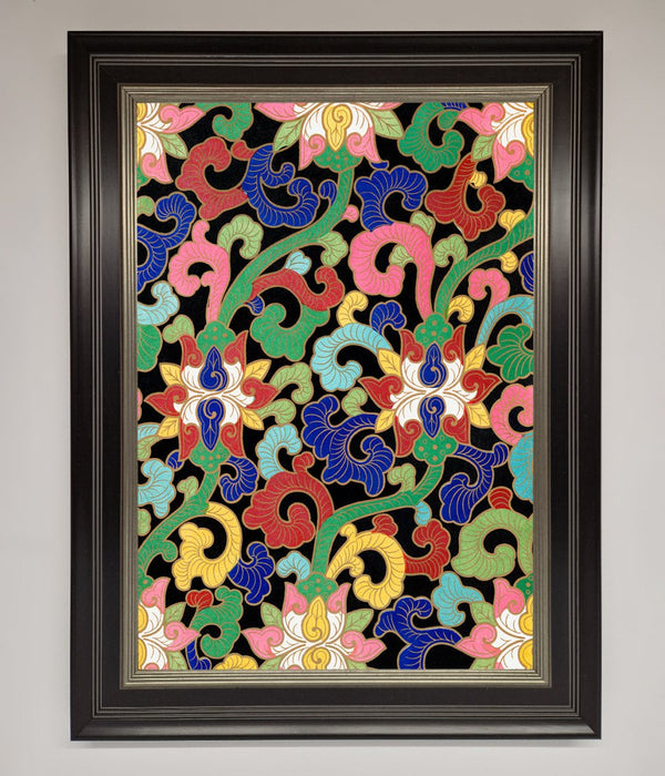 Vintage Flower Swirls Framed Wall Art - Hi Society