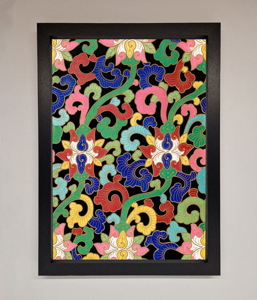 Vintage Flower Swirls Framed Wall Art - Hi Society