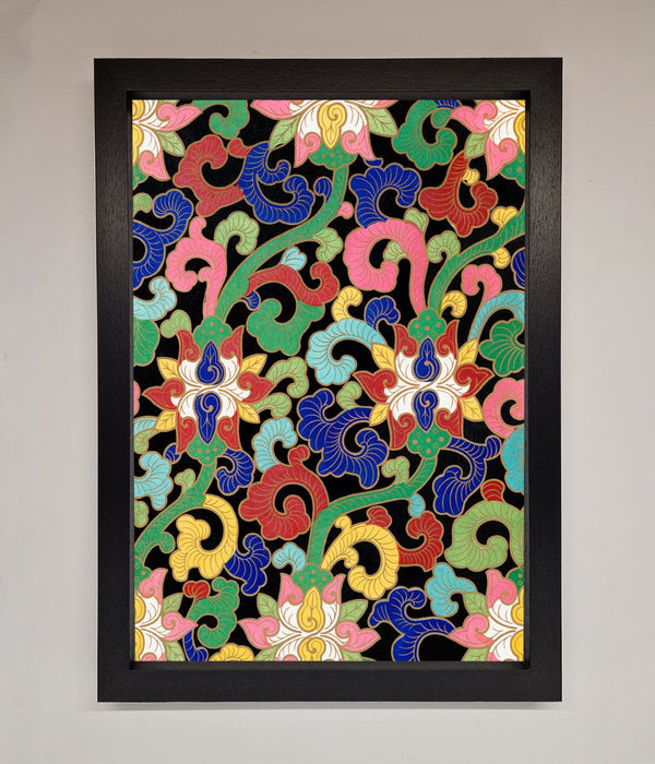 Vintage Flower Swirls Framed Wall Art - Hi Society