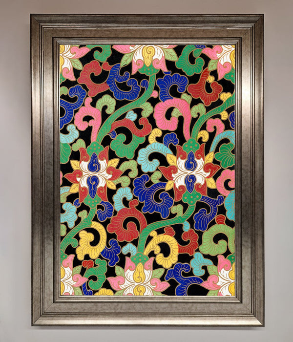 Vintage Flower Swirls Framed Wall Art - Hi Society