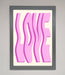 Wavy Love Pink Framed Poster - Hi Society