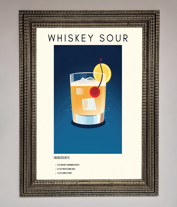 Whiskey Sour Framed Poster - Hi Society