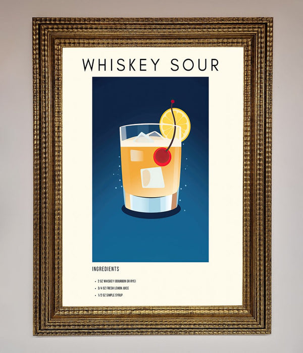 Whiskey Sour Framed Poster - Hi Society