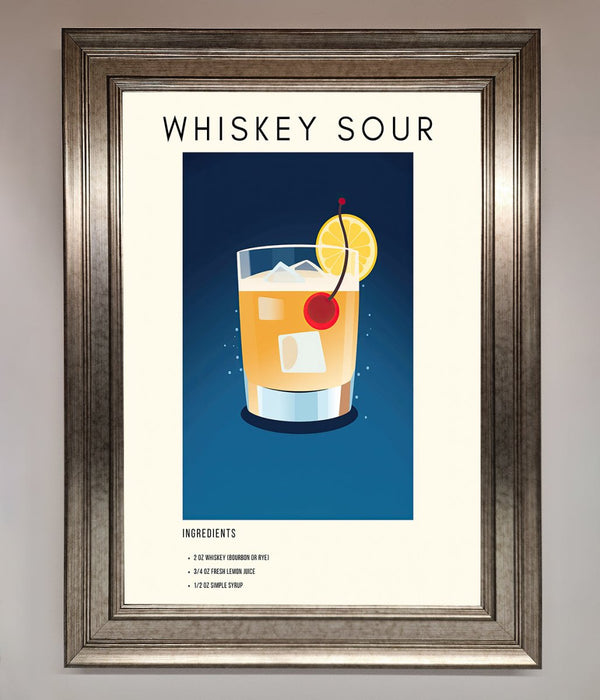 Whiskey Sour Framed Poster - Hi Society