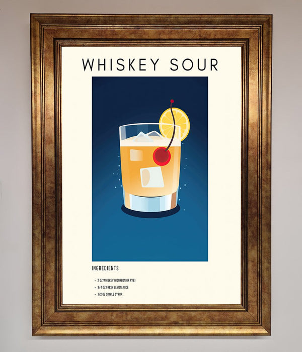Whiskey Sour Framed Poster - Hi Society