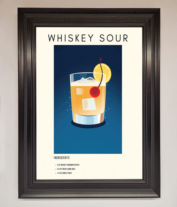 Whiskey Sour Framed Poster - Hi Society