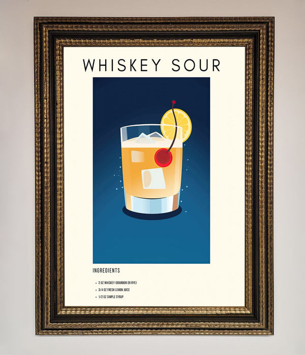 Whiskey Sour Framed Poster - Hi Society