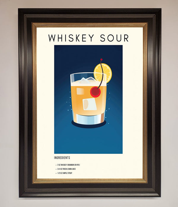 Whiskey Sour Framed Poster - Hi Society