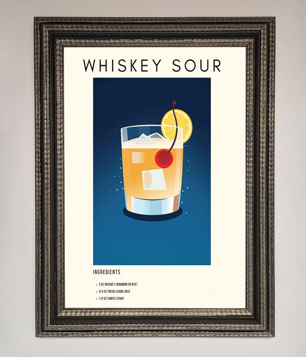 Whiskey Sour Framed Poster - Hi Society