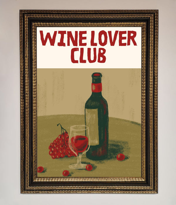 Wine Lovers Club Framed Poster - Hi Society