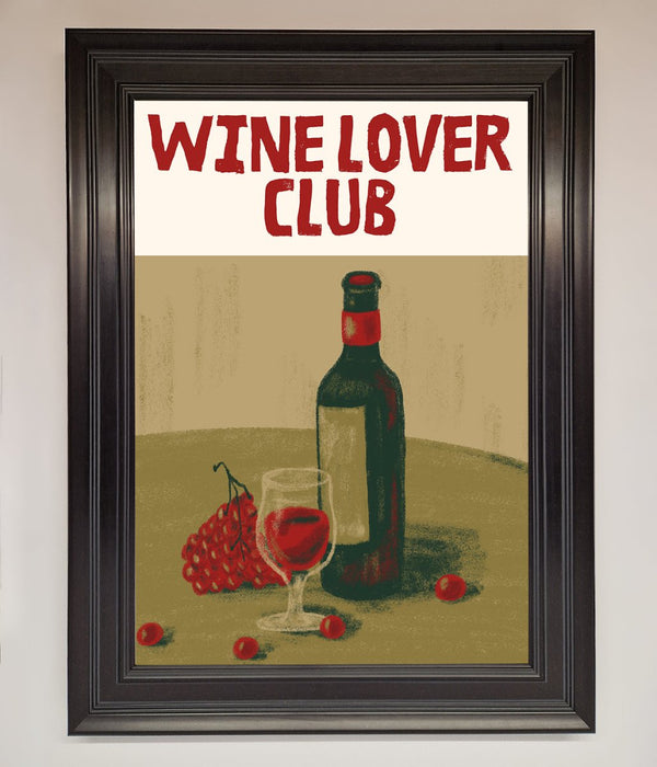Wine Lovers Club Framed Poster - Hi Society