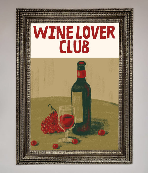 Wine Lovers Club Framed Poster - Hi Society