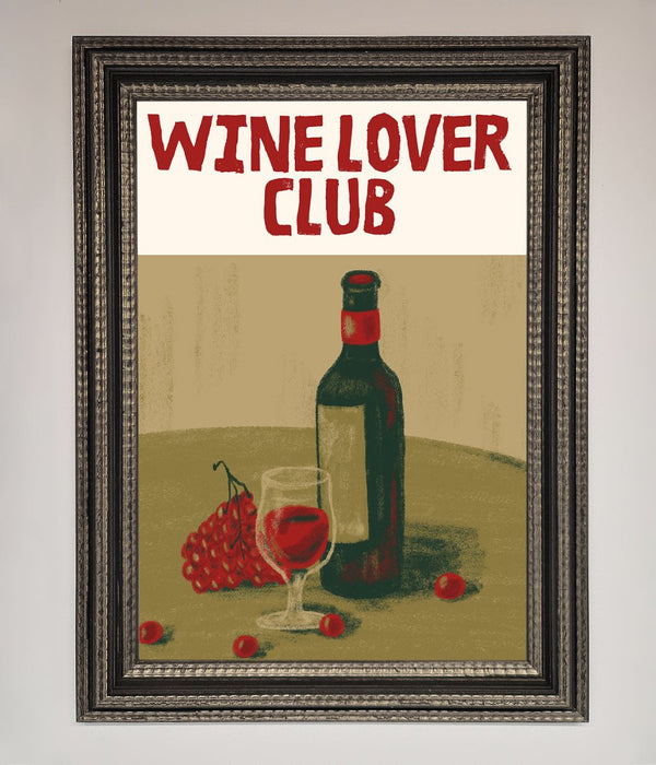 Wine Lovers Club Framed Poster - Hi Society