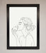 Women With An Apple Line Drawing Framed Poster - Hi Society