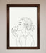 Women With An Apple Line Drawing Framed Poster - Hi Society