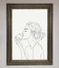 Women With An Apple Line Drawing Framed Poster - Hi Society