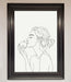 Women With An Apple Line Drawing Framed Poster - Hi Society