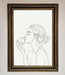 Women With An Apple Line Drawing Framed Poster - Hi Society