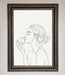 Women With An Apple Line Drawing Framed Poster - Hi Society