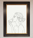 Women With An Apple Line Drawing Framed Poster - Hi Society