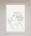 Women With An Apple Line Drawing Framed Poster - Hi Society