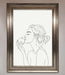 Women With An Apple Line Drawing Framed Poster - Hi Society