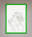 Women With An Apple Line Drawing Framed Poster - Hi Society