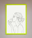Women With An Apple Line Drawing Framed Poster - Hi Society