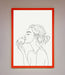 Women With An Apple Line Drawing Framed Poster - Hi Society