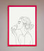 Women With An Apple Line Drawing Framed Poster - Hi Society