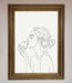 Women With An Apple Line Drawing Framed Poster - Hi Society