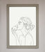 Women With An Apple Line Drawing Framed Poster - Hi Society