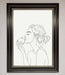 Women With An Apple Line Drawing Framed Poster - Hi Society